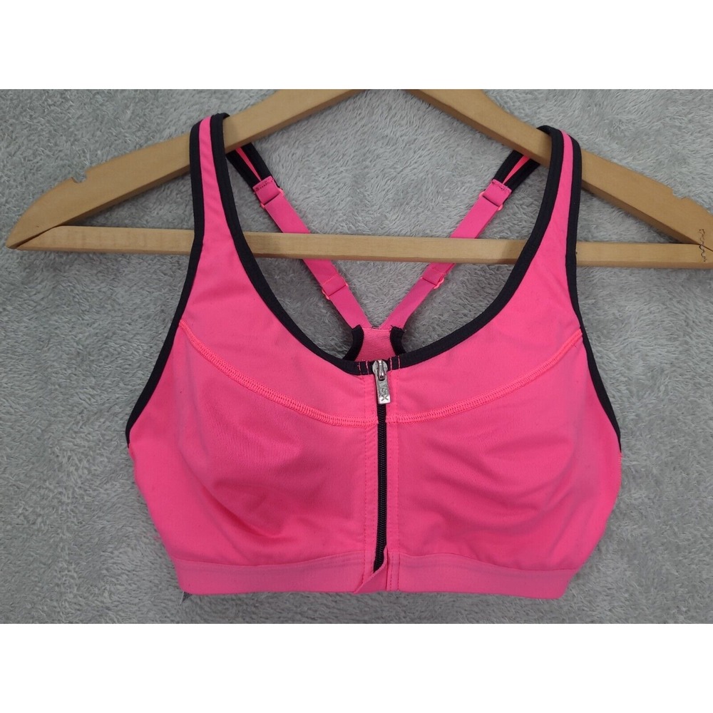VS VICTORIA'S SECRET Sport Bra by VSX~ Front-Close 34B Pink